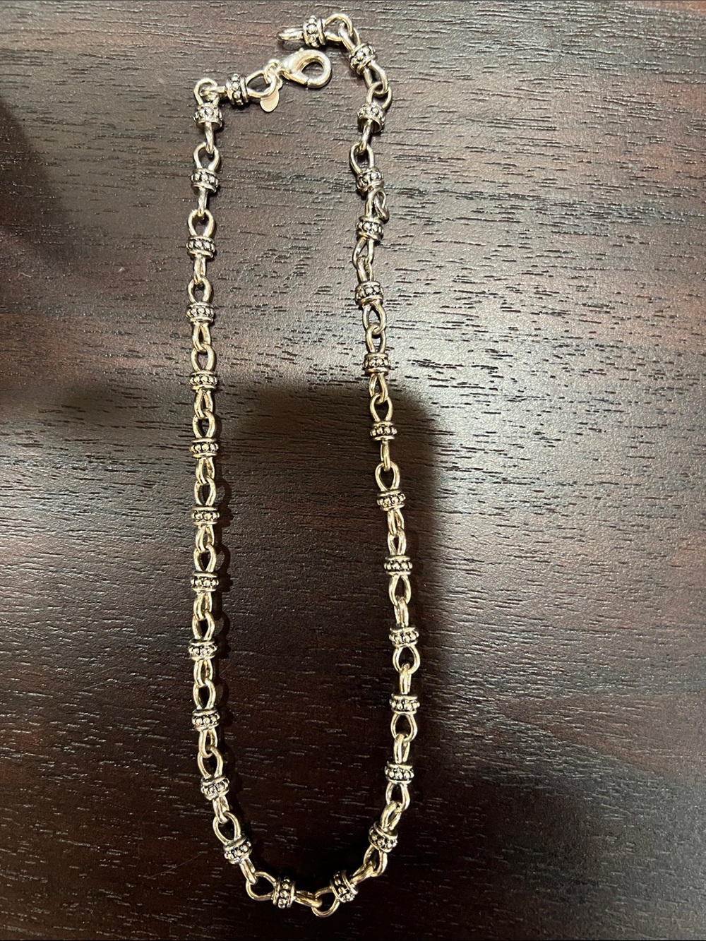 Sterling-Style Silver Link Necklace - Elegant Women's Jewelry